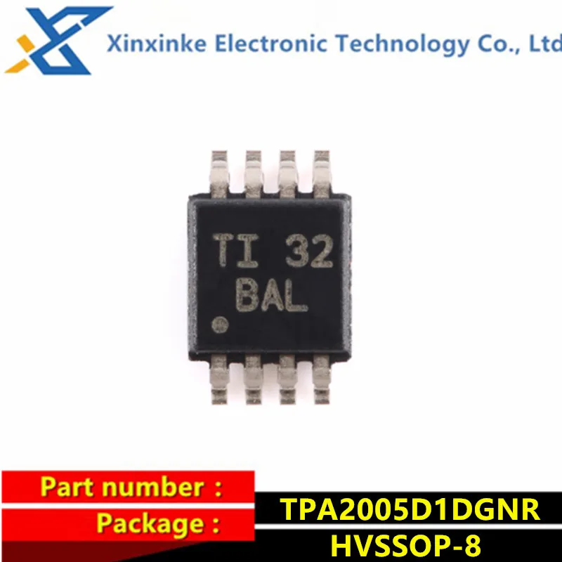 

5PCS TPA2005D1DGNR MSOP-8 Marking: BAL Audio Amplifiers Mono Fully Diff Filter-Free Class-D SMD Chip Brand New Original