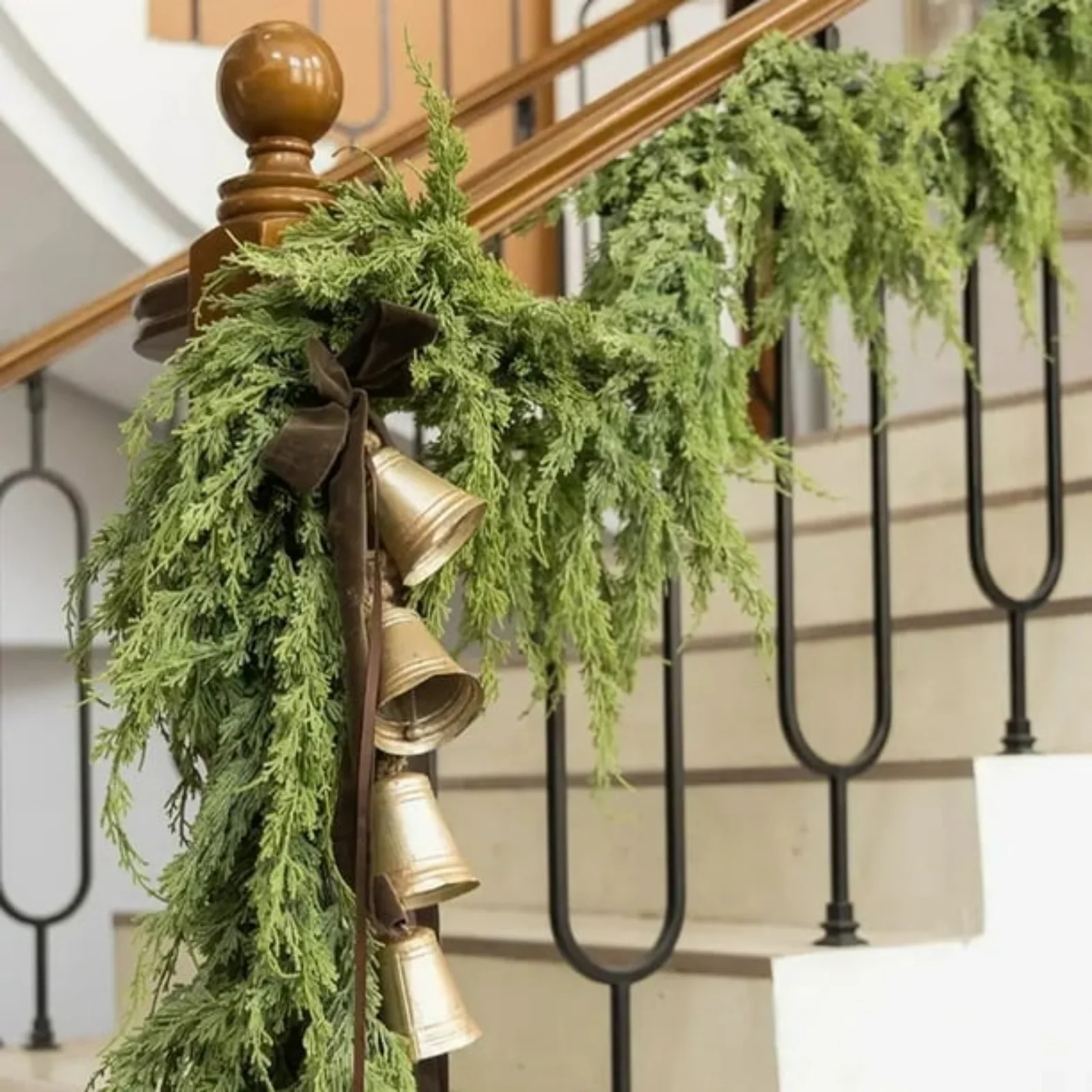 2/1.8 متر الاصطناعي نورفولك عيد الميلاد فاينز إكليل الزينة السرو ورقة الروطان عيد الميلاد الموقد معلقة ديكور المنزل الروطان