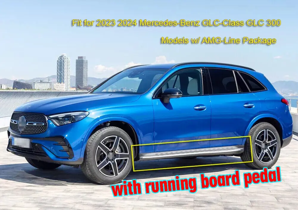 4 Mud Flaps Splash Guards Mudguard for Mercedes GLC 300 AMG-Line w/rb 2023 2024