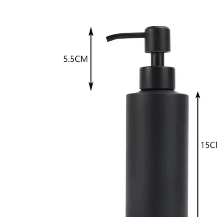 304 Stainless Steel Black Lotion Bottle With Press Soap Dispenser For Bathroom Kitchen Shower Gel Shampoo Liquid Container