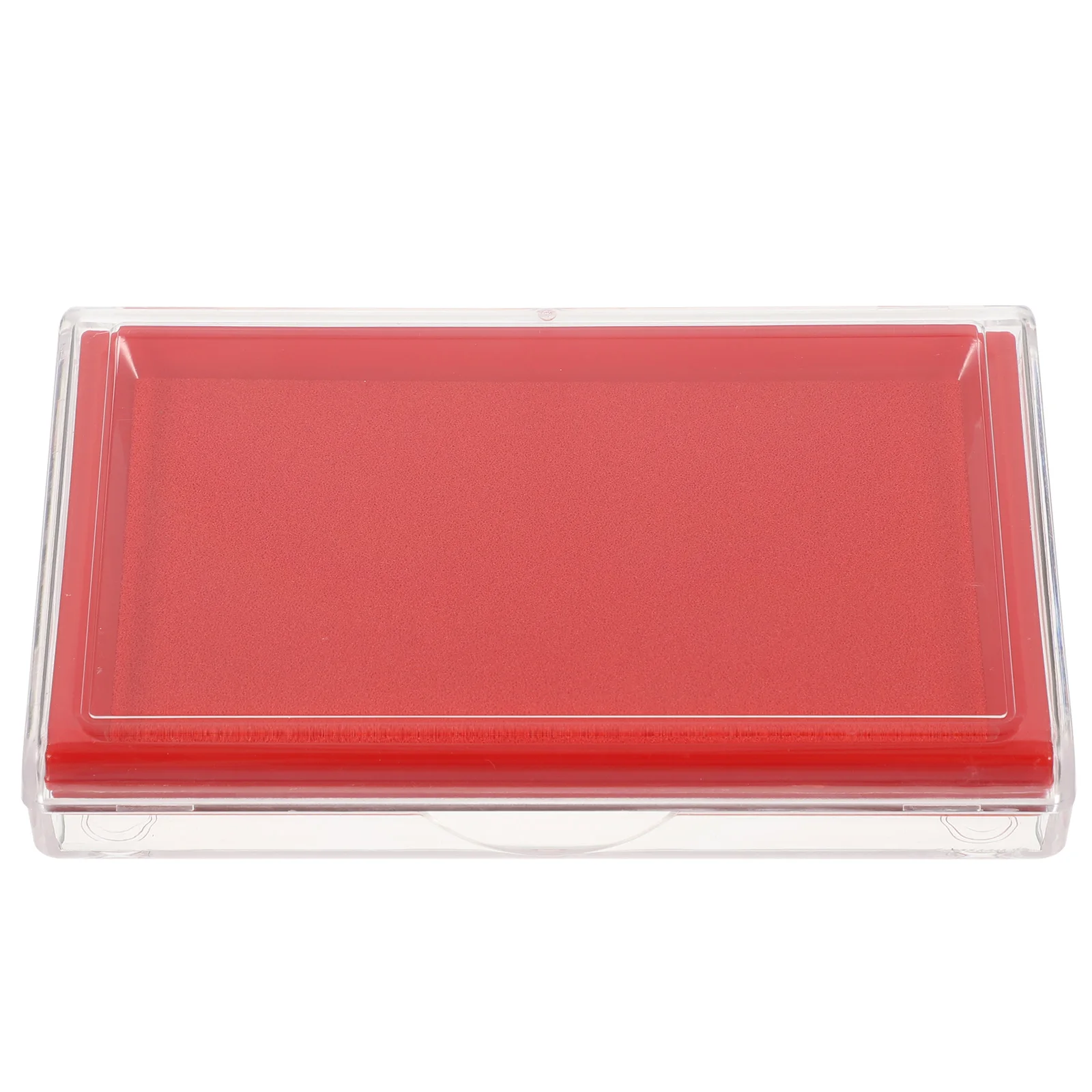 

Red For Calligraphy Exquisite Inkpad With Clear Box Durable Abs Material Smooth Surface Bright Red Paste Portable Inkpad For