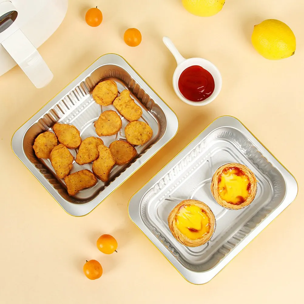 

Набор из 6 круглых алюминиевых форм для выпечки и жарки с гладкими краями и антипригарной поверхностью, идеально подходит для пикников и барбекю