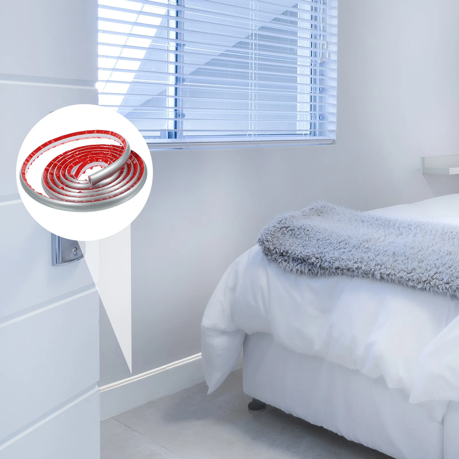 

Trim Caulk Strip Peel and Stick Wall Corner Molding Self-Adhesive Flexible Edge Seal for Smooth Surfaces Multi-Functional Home