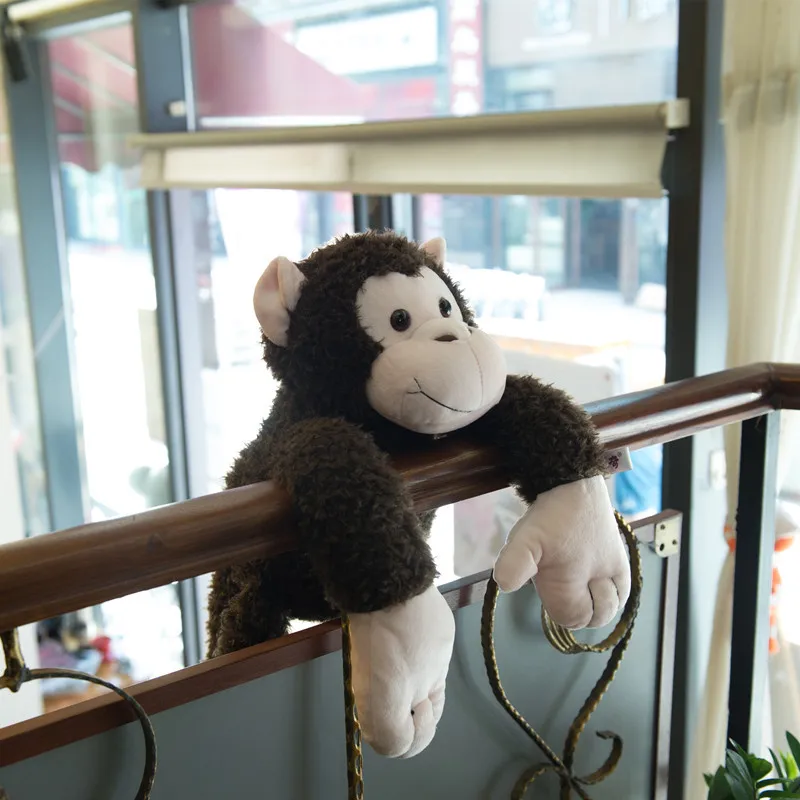 Grande 55 cm Orangutang bambola morbida scimmia marrone peluche cuscino di tiro cuscino del divano regalo di compleanno b1359