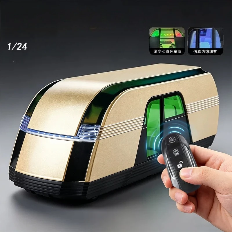 

1:24 Autonomous Bus Model With Remote Key Version Alloy Toy Children's Toy Car Gift