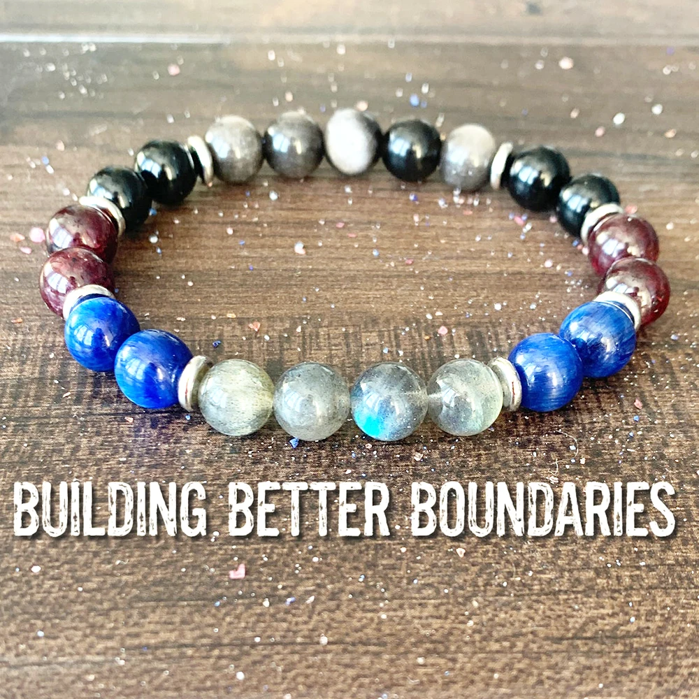 MG1411 AAA Grade Kyanite Bracelet Black Tourmaline Garnet Mala Bracelet Labradorite Silver Obsidian Yoga Energy Jewlelry