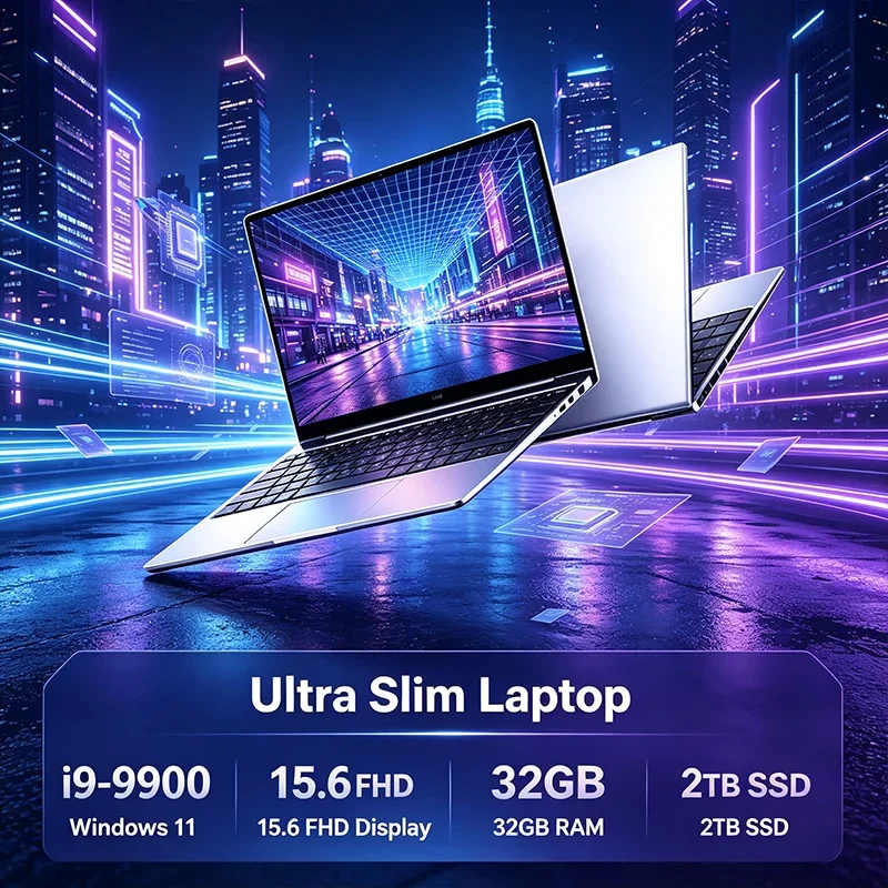 15.6 Inch 120Hz FHD IPS Laptop Intel I9-9900 32GB RAM 2TB SSD Backlit Keyboard Long Battery Life for Gaming And Entertainment