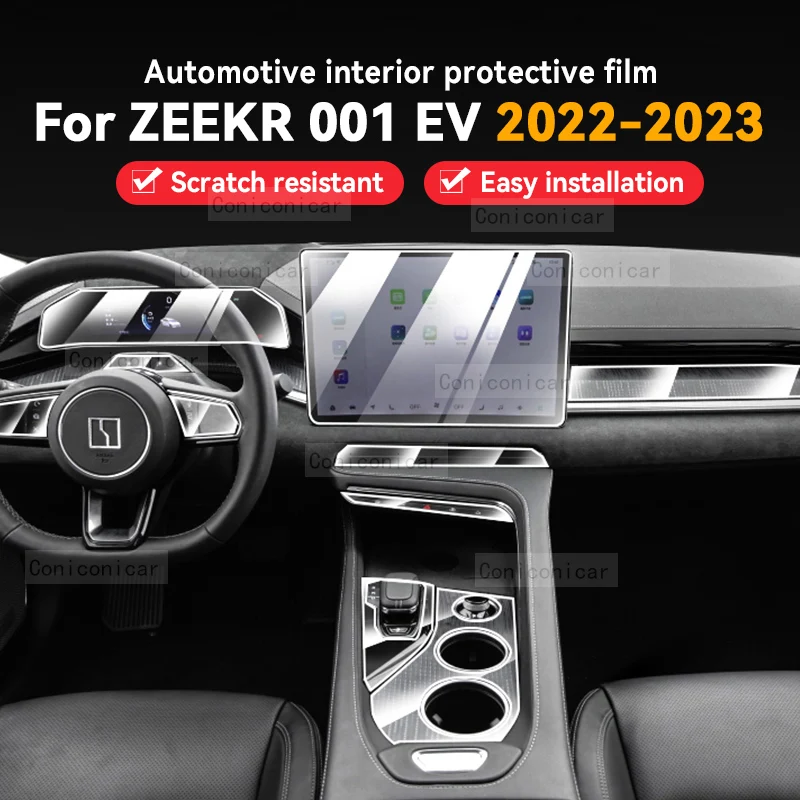 

For ZEEKR 001 EV 2022 2023 Gearbox Panel Dashboard Navigation Automotive Interior Protective Film TPU Transparent Anti-Scratch