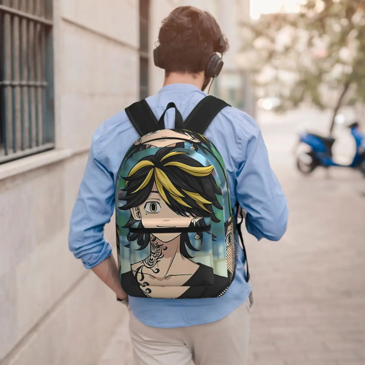 Anime Tokyo Revengers Kazutora Student Backpack School Bag Hiking Travel Daypack for Boys Girls Bookbag Shoulder Bags