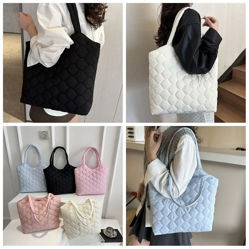 تصميم جديد حقيبة يد ذات سعة كبيرة مقاومة للماء حقيبة كتف قابلة لإعادة الاستخدام مبطنة من القطن باللون الأسود حقيبة تسوق