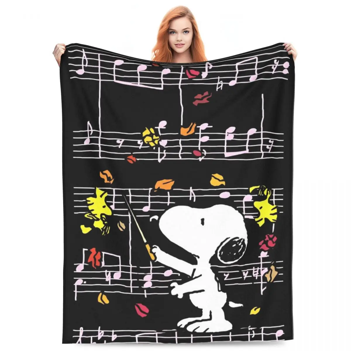 Snoopy Peanuts Blanket Quality Warm Halloween Throw Blanket Spring Travel Office Bedroom Pattern Bedspread