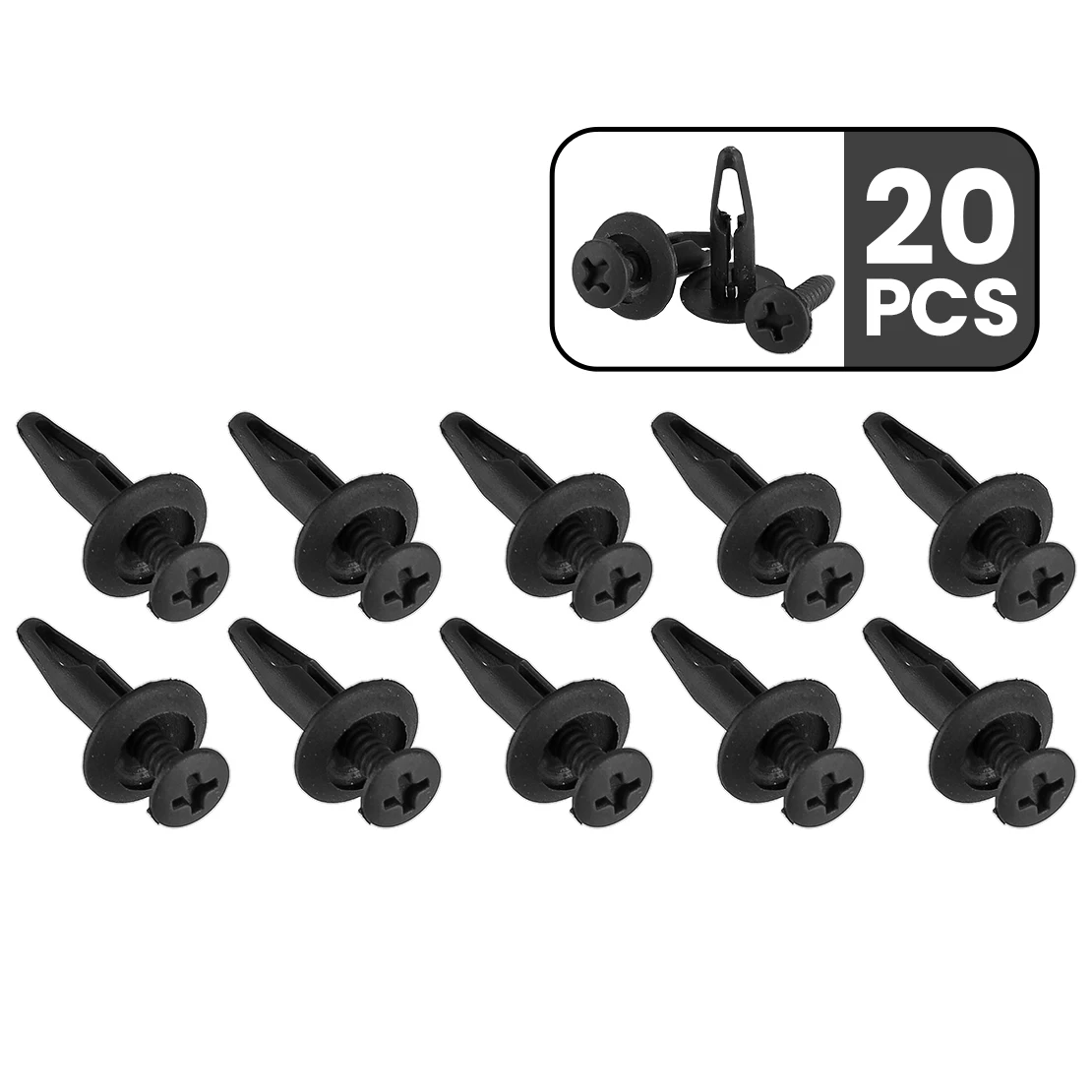 NEW 20Pcs Front Grille Bumper Mudguard Panel Trim Scrivet Rivet Retaining Clip Fastener Retainer Fit for Ford Ranger Mazda BT50