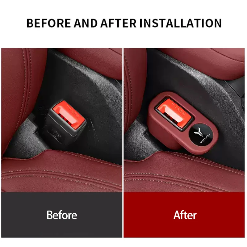 غطاء حماية لمقبس حزام مقعد السيارة لملحقات تعديل داخلية من السيليكون بمقبس مجاني من Voyah #3