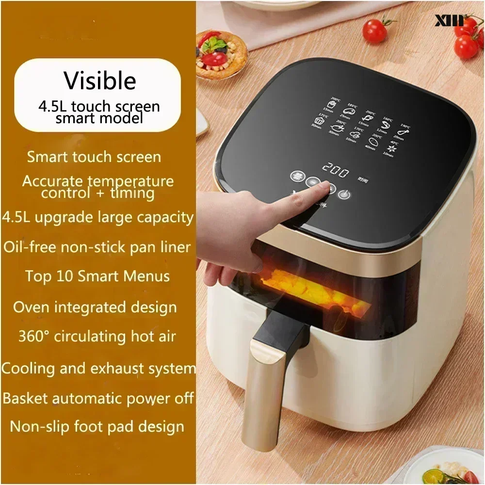 Air Fryer Household Multifunctional Intelligent Oil-less and Smoke-less Air Fryer Large Capacity Air Fryer