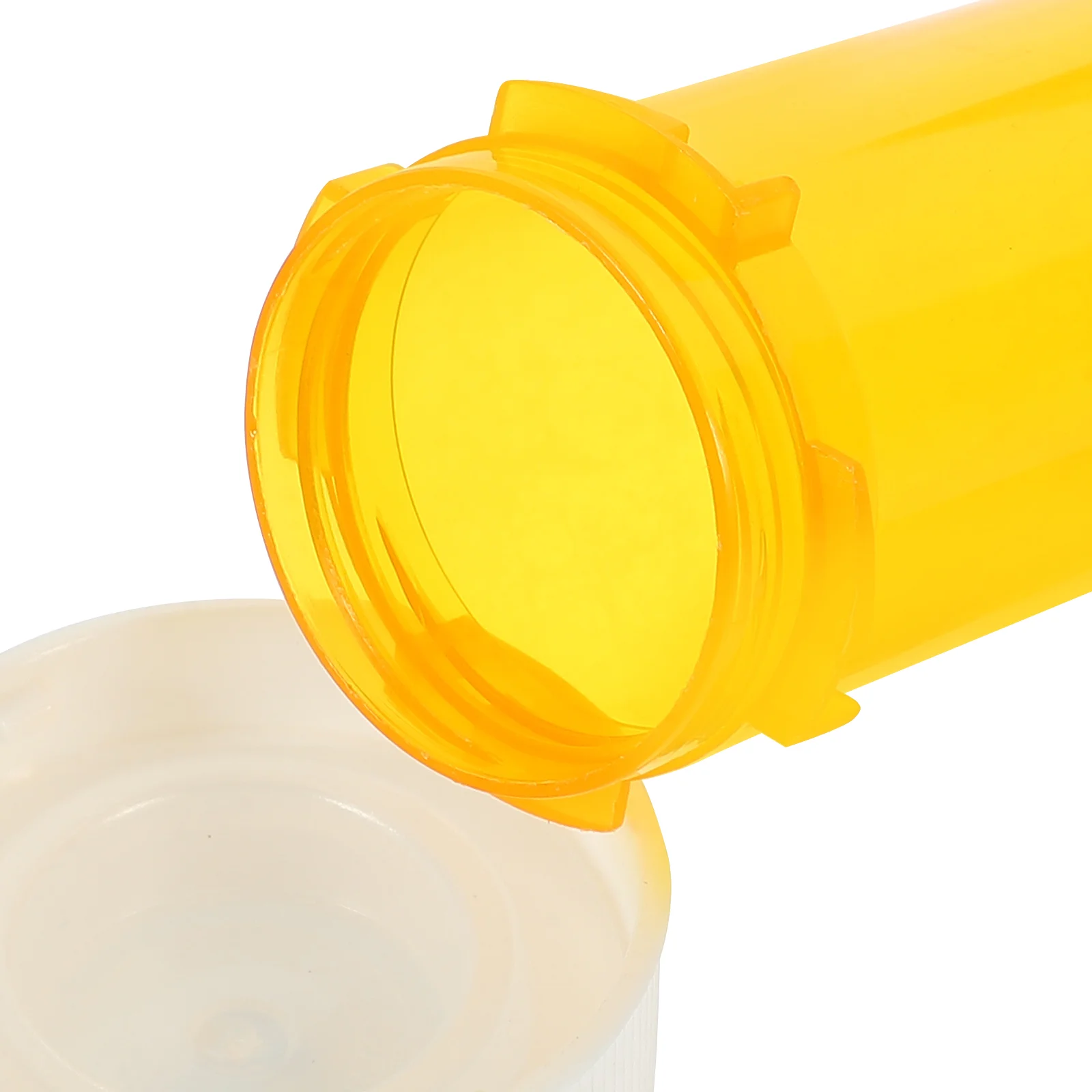 12 Pcs Large Sticky Labels Transparent Travel Pill Box Canning Supplies Mini Bottle Yellow