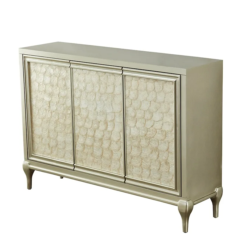 Simple dining side American entrance shell solid wood high-end shoes living room French child