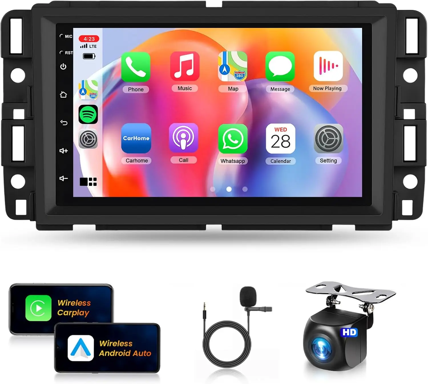 

Car Radio for Chevy Silverado Impala Tahoe GMC Sierra 8' IPS Android Auto CarPlay BT GPS Backup Camera 2+64G