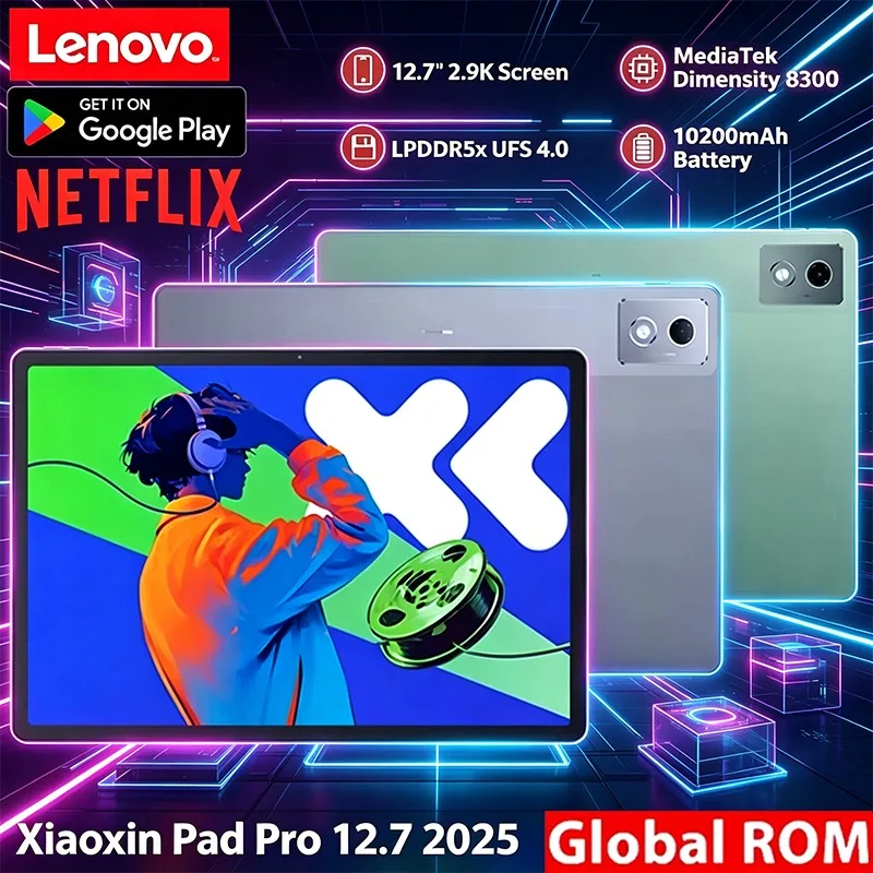 Lenovo Xiaoxin Pad Pro 12.7" Tablet MediaTek Dimensity 8300 2.9K 144Hz LCD LPDDR5x UFS 4.0 10200mAh WIFI Android Global ROM