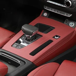For Audi Q5L 2021 2022 2023 2024 Center Console Armrest Cover Trim Sticker Gear Shift Knob Leather Panel Car Interior Accessorie