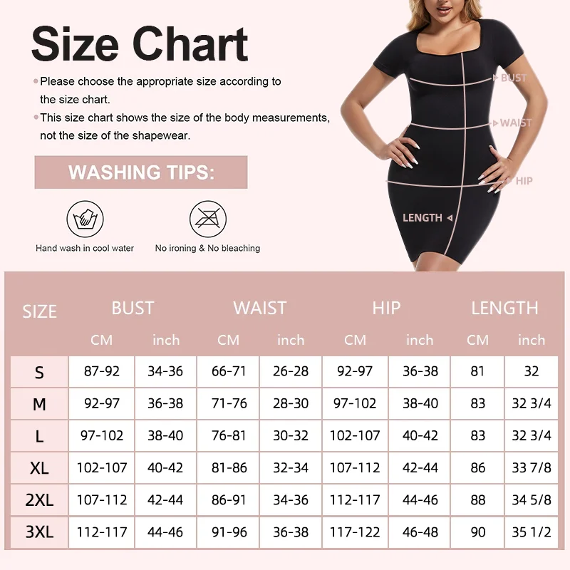 Women Seamless Dress Half-Sleeve Shapewear Skirt Tummy Control Butt Lifter Full Slips  Breathable Smooth Body Shaper