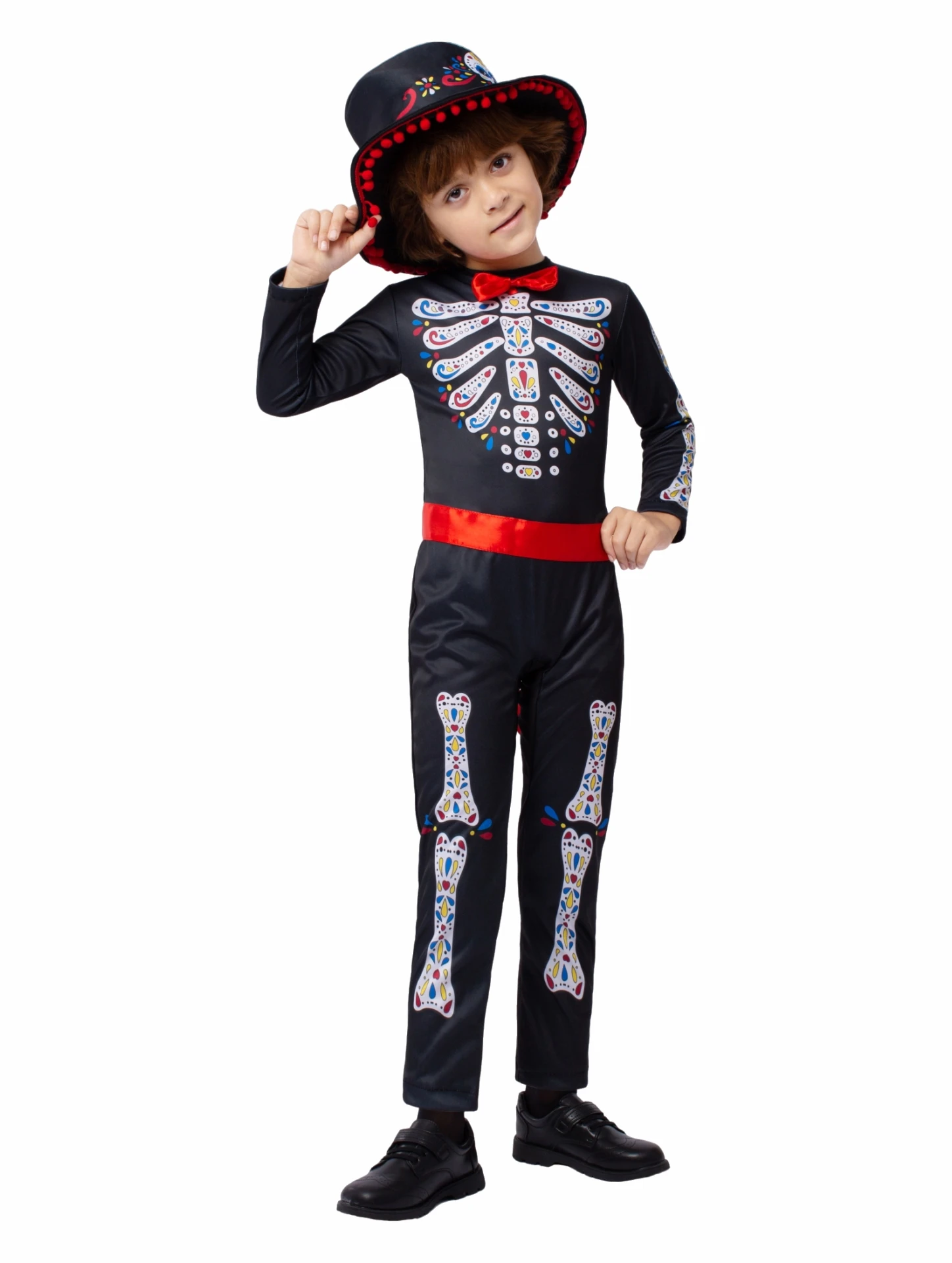 Kids Skeleton Costumes Halloween Skeleton Pajamas Toddler Ghost Bone Scare Costumes Kids Carnival Dress Up Costumes