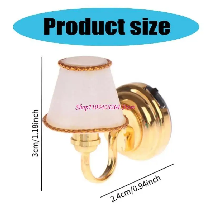 

Sconce Miniature Mini Wall Light Model Doll House Accessory Realistic 1:12Scale