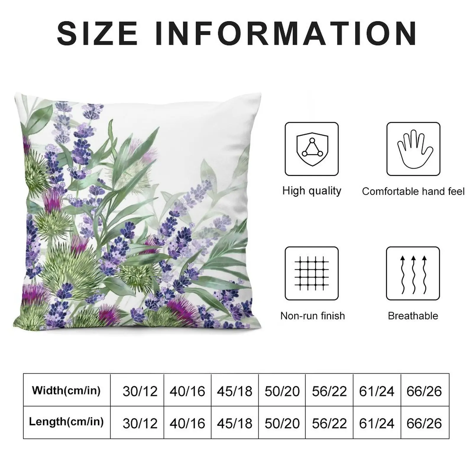 Thistles & Lavender Throw Pillow sleeping pillows Pillowcases For Pillows pillow