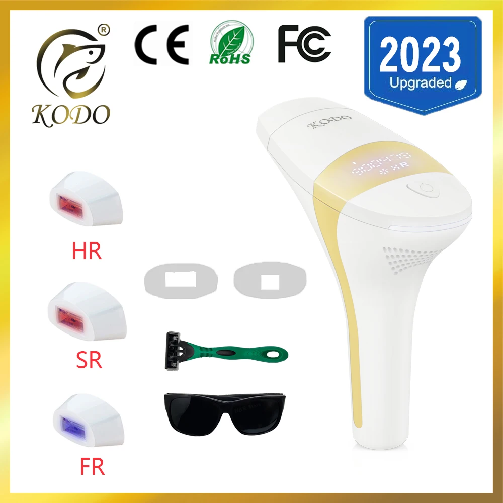 

KODO 2023 New Laser Hair removal dropshipping Hot sell Laser Epilator Permanent IPL Painless Photoepilator 900000 Flashes