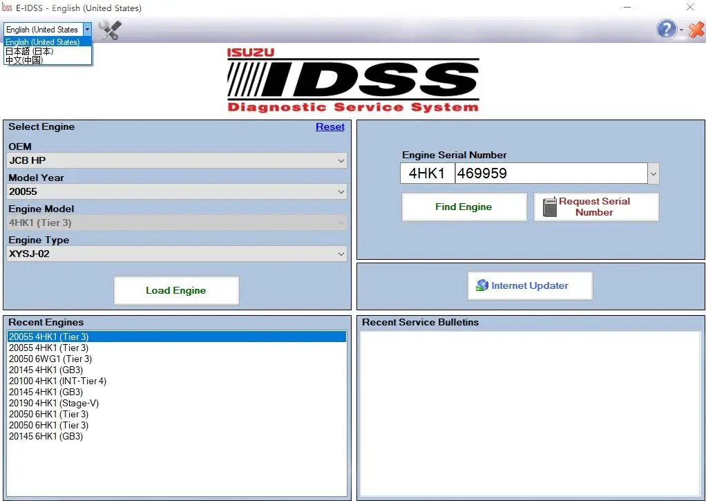 Dla Isuzu IDSS zestaw narzędzi diagnostycznych E-IDSS dla pojazdów Isuzu narzędzie skanera diagnostycznego koparki