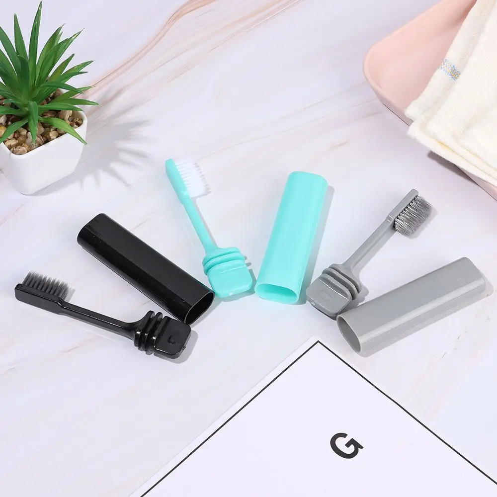 

Travel Camping Hiking Compact Bamboo Charcoal Soft Bristle Toothbrush Foldable Teethbrush Folding Toothbrush Teeth Cleaning