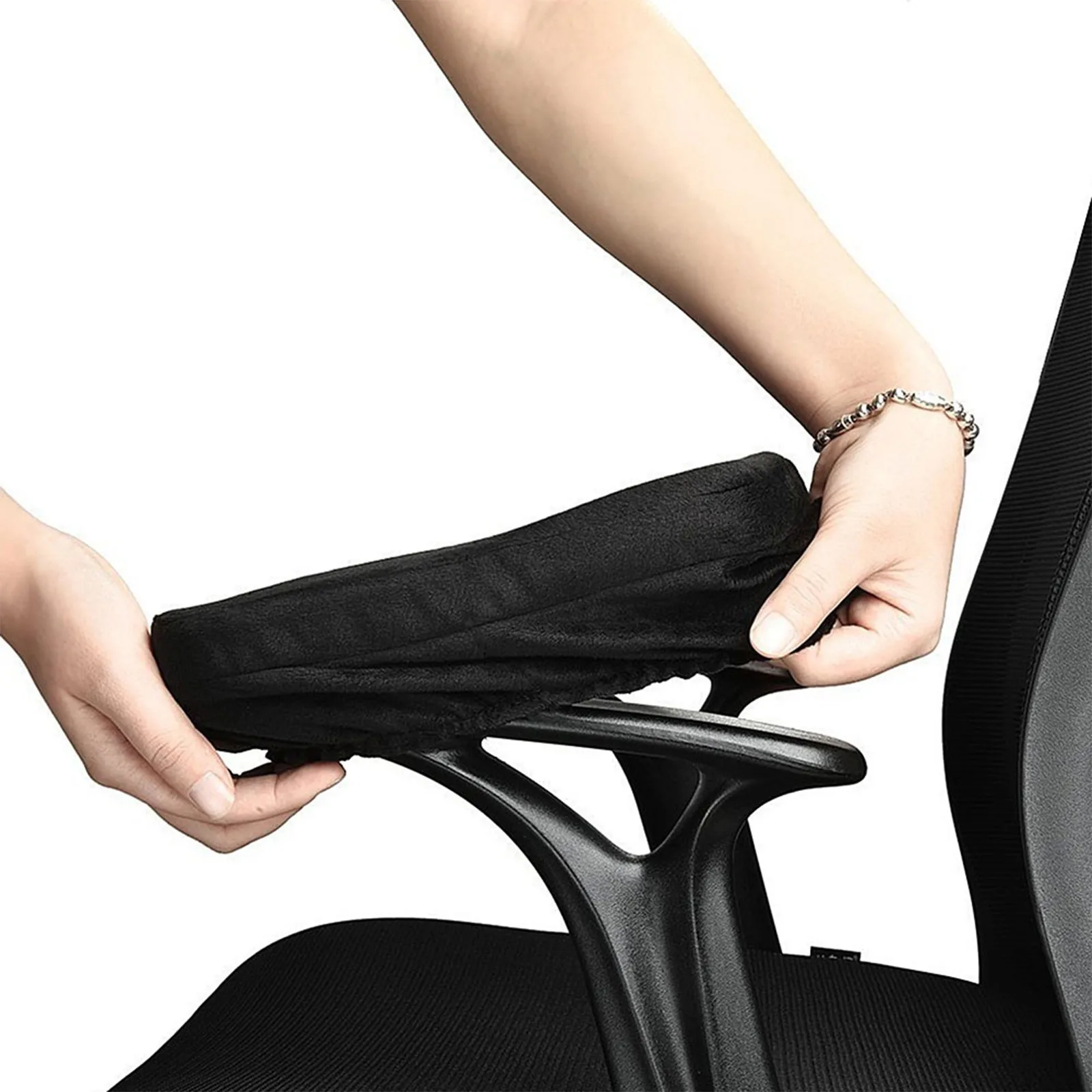 1Pcs Office Chair Parts Arm Pad Memory Foam Armrest Cover Cushion Pads For Home Office Chair Comfortable Elbow Pillow