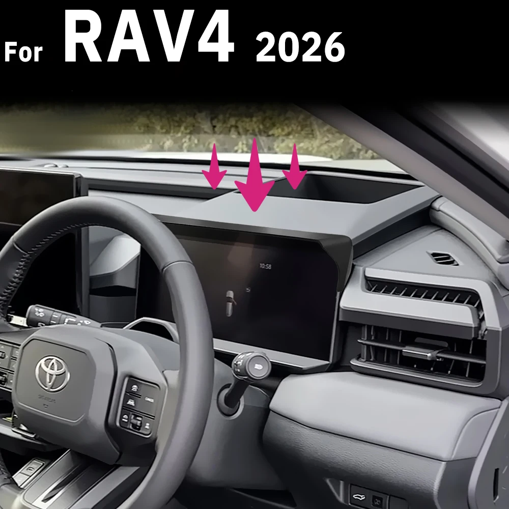 For Toyota RAV4 2026 Custom Fit Instrument Cluster Sun Shade Hood– Anti-Glare Visor Cover for 12.3-inch Digital Gauge Display view 2