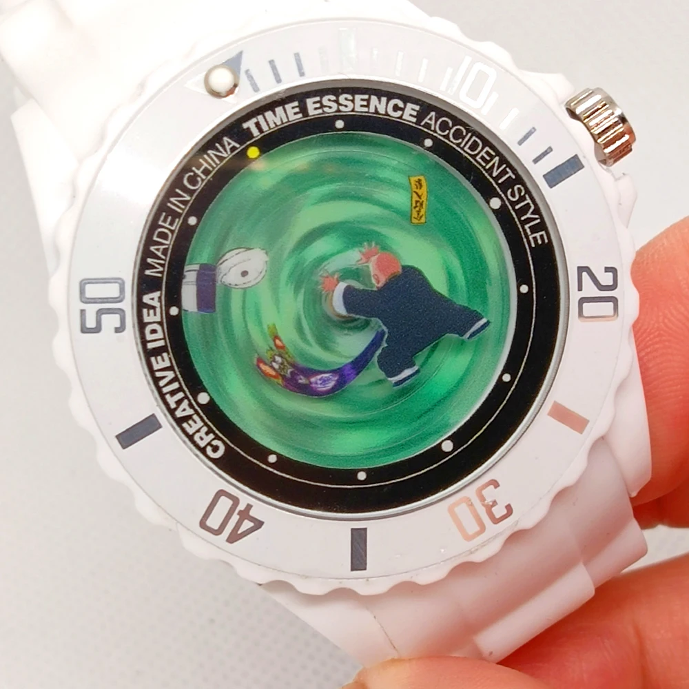 Quartz Watch originality design Comic characters Elderly Reading Funny