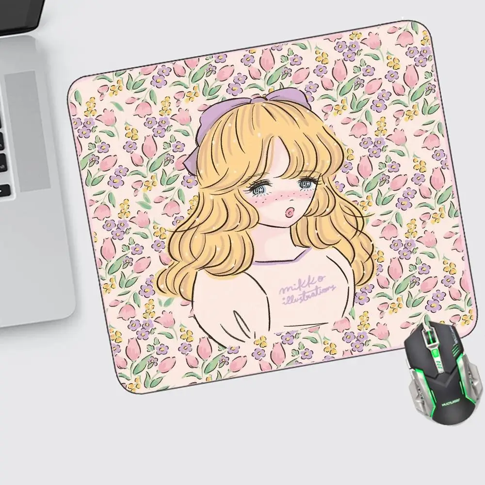 

Mikko Illustrations Mouse Pad Small Gaming Accessories Keyboard Computer Offices Desk Mat Pc Gamer Non-slip Rubber Mousepad