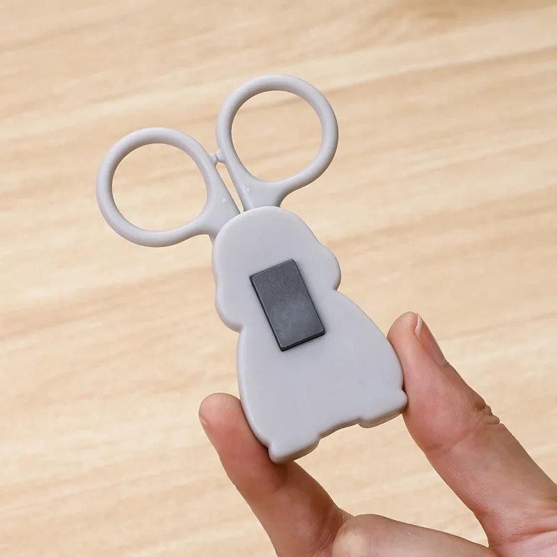 Magnetic Mini Scissors Standing Rabbit Fridge Stickers Cute Decorative Small Scissors Handmade Paper Scissors