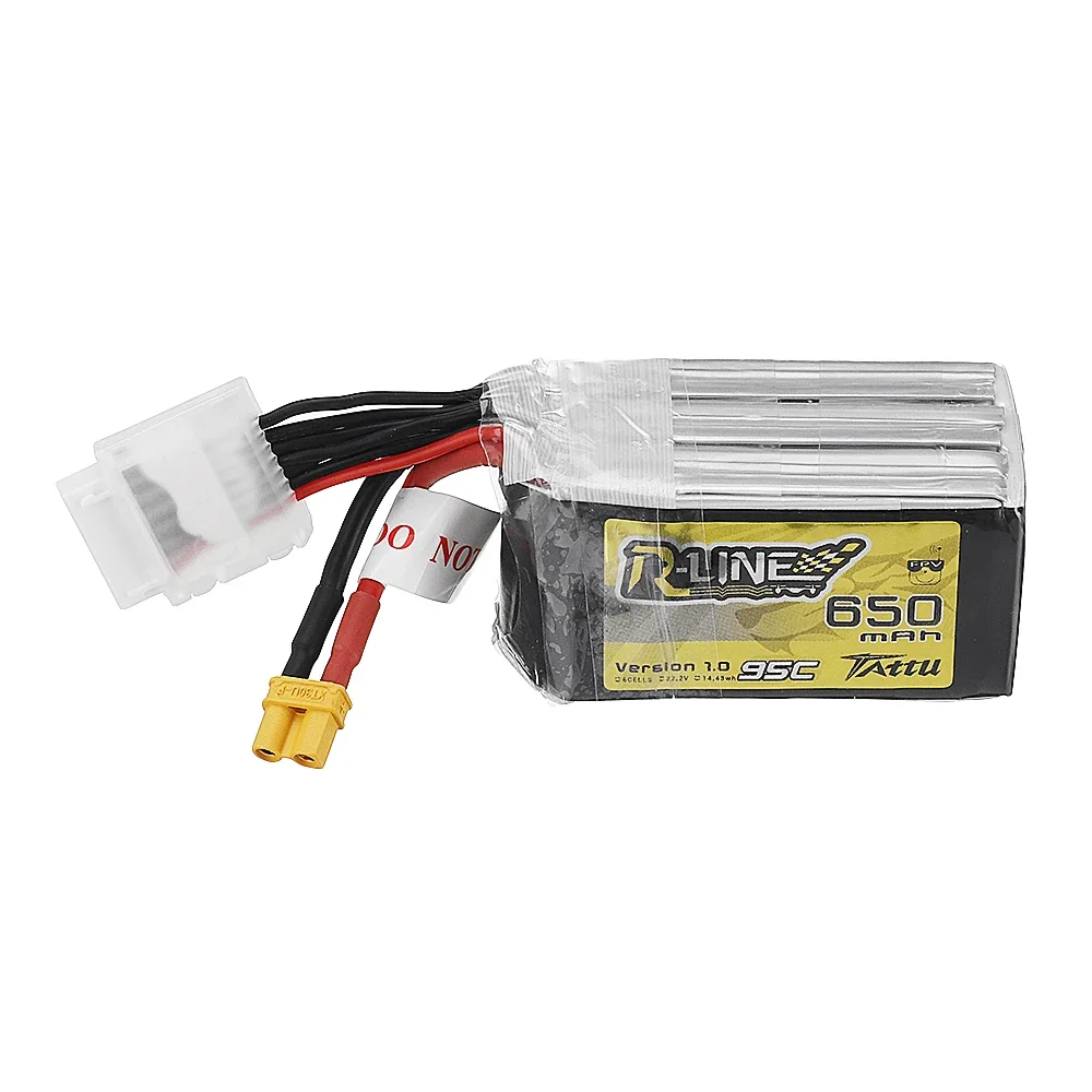 Gens Ace Tattu R-Line 1.0 LiPo Rechargeable Battery 650/750/850mah 95C 3S 4S 6S1P for RC FPV Racing Drone Quadcopter