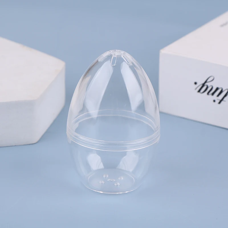 Makeup Powder Puff Empty Egg-shaped Frame Transparent Puff Make Up Organizer Holder Beauty Cosmetic Sponge Storage Box