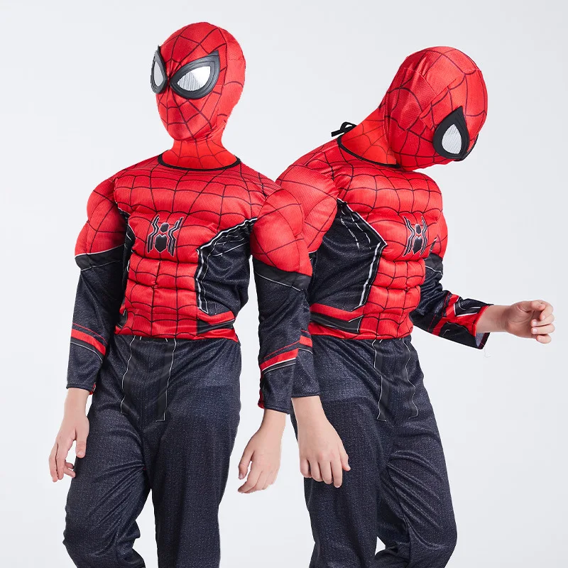 زي سبايدرمان تنكري للأطفال ، بذلة سباحة خارقة ، ملابس عضلات ، كرنفال الهالوين ، حفلة عيد الأطفال ، ملابس أولاد ، جديد