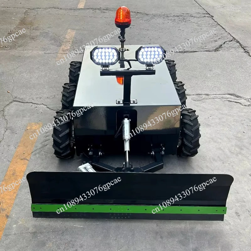 Powerful Wheel Electric Remote Control Snow Shovel Robot Zero Turn Snow Plough Belt 200KG Thrust Gear Bearing Core Components