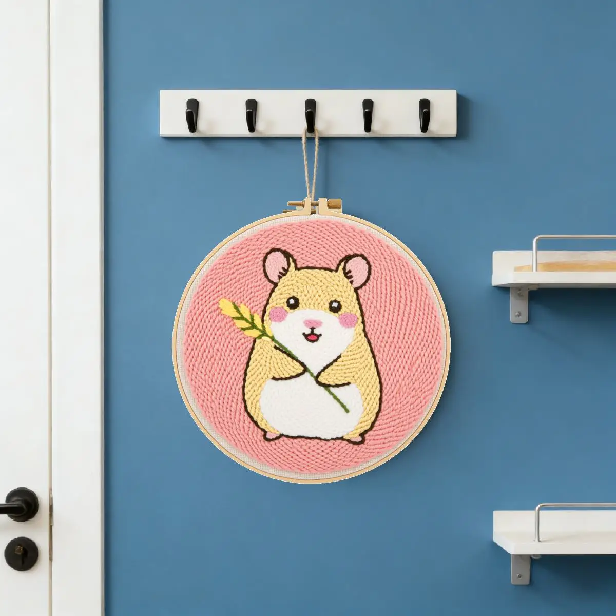 20X20CM/7,87 Zoll Tier - Hamster Stanznadel-Stickset, Stickerei-Kit, gestrickte Stickerei, DIY, handgemachtes Geschenk – Detail 2