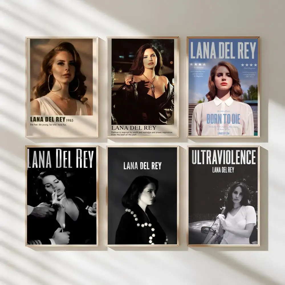 الكلاسيكية البوب L-Lana D-Del Rey ملصق HD الفن للمنزل بار مقهى مسرح السينما ديكور DIY خمر طباعة ل Un