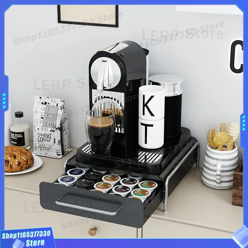 Metal Coffee Capsule Storage Rack Organizer for Nespresso Pods Holder Kitchen Countertop Stand Customizable Factory Direct