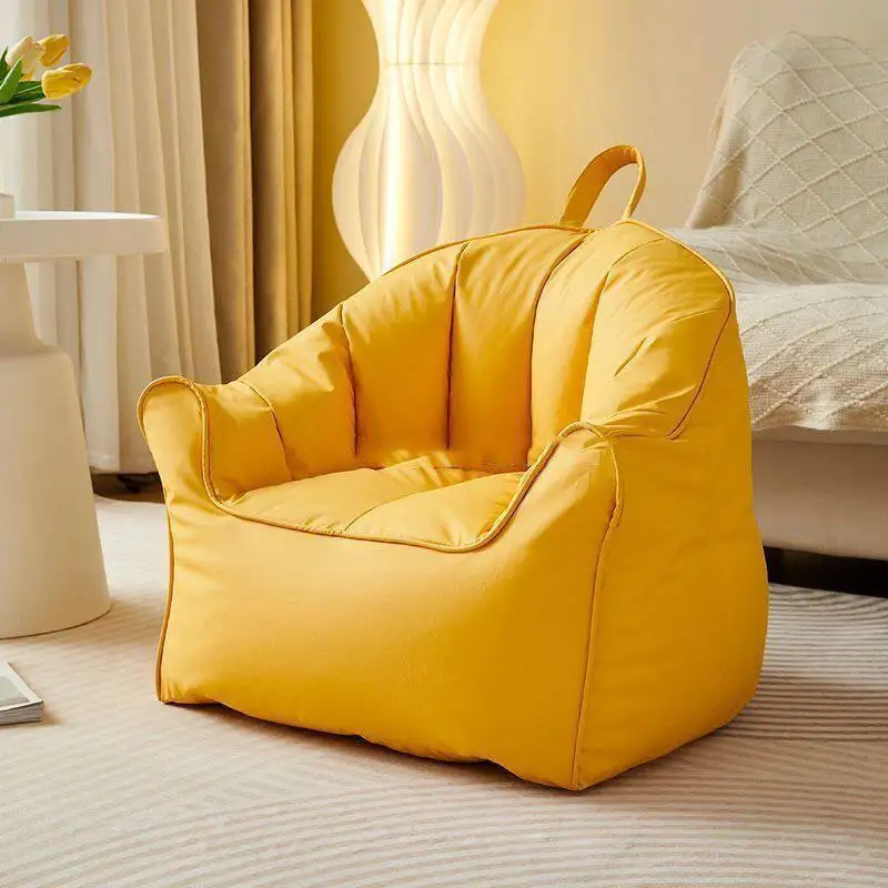 Sofás Puff Franceses Fluffy Lounge, Sofás Puff Individuales Decorativos, Puff Esquinero Moderno para Sala, Muebles de Ratán