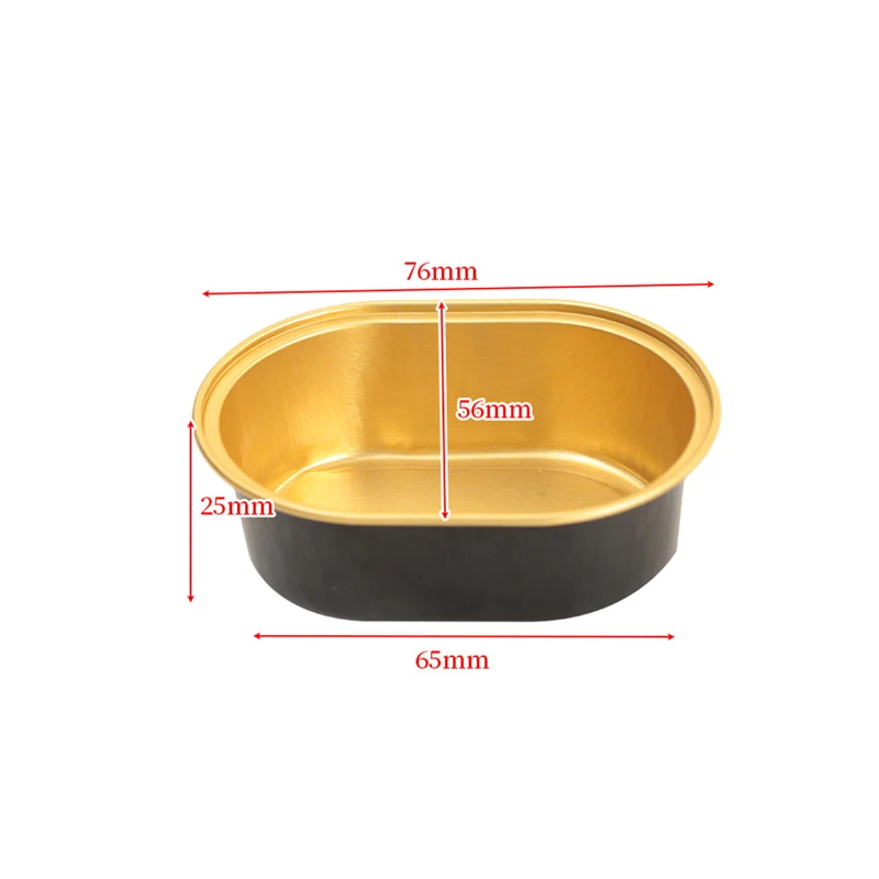 100Pcs 68ML Aluminum Foil Oval Non-Stick Baking Cups Cake Containers With Clear Lids Heat Resistant For Cakes