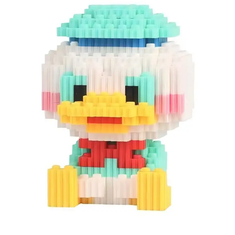 Creative New Pet Building Blocks Stitch Donald Duck Mickey Mouse Assembly Series Educational Decompression Toy Ornaments