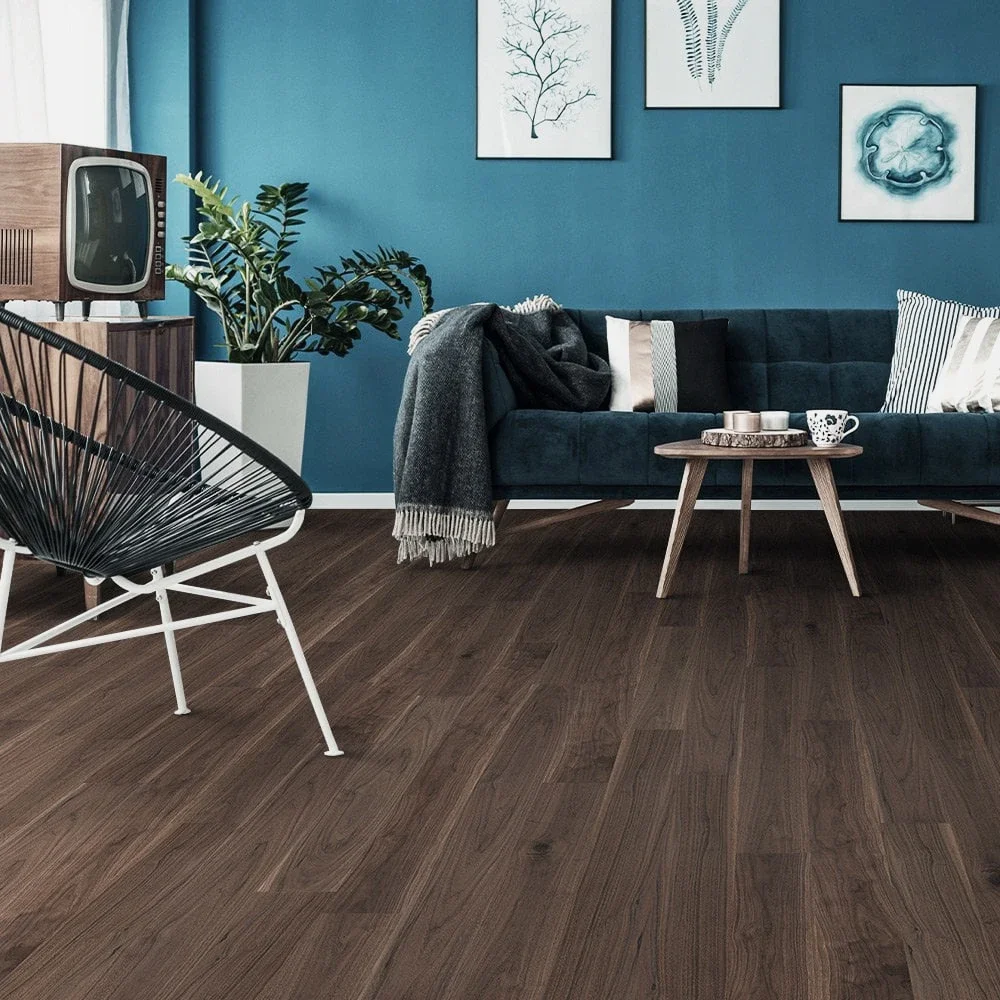 2024 New Design scratch resistant natural black walnut engineered wood flooring