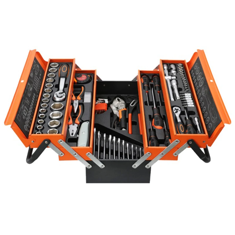 Suitcase Tools Box Car Repair Tool 85 Piece Set Hardware Toolbox Organizer Mechanical Workshop Toolbox Tool for Mechanic Set Box