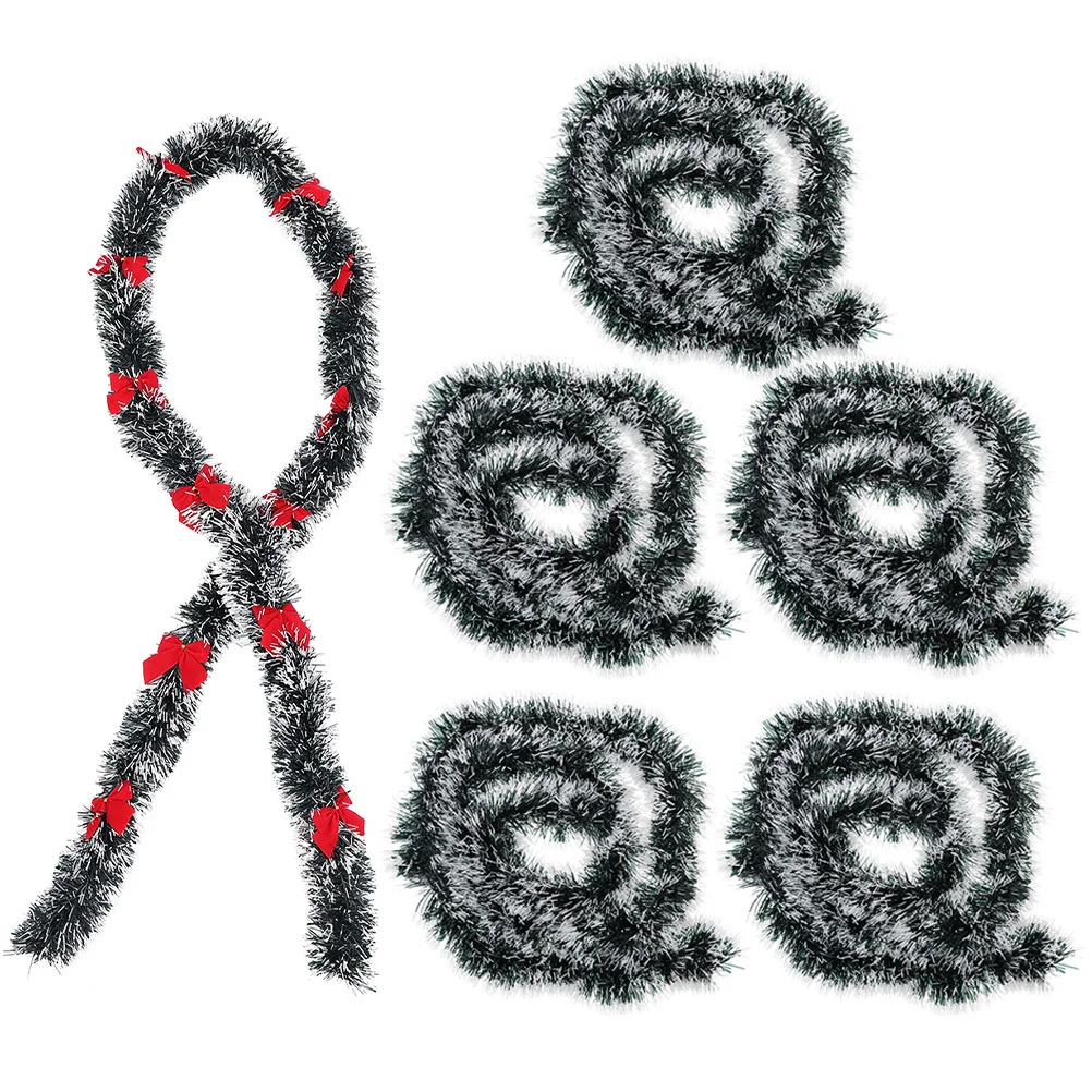1 ensemble de guirlandes de noël décoratives, fausses guirlandes de noël, matériel pour animaux de compagnie, décoration murale de porte, fournitures de fête de noël