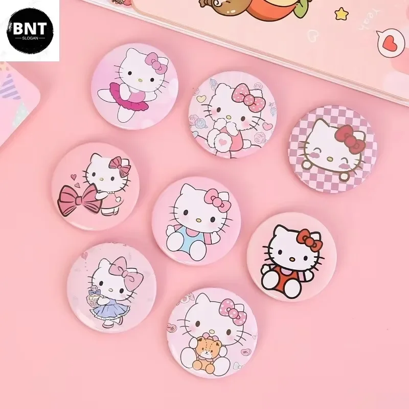 Sanrio Hello Kitty Broche Anime Actiefiguren Q Beeldjes Schattig Speelgoed Badge Kleding Merchandise Versiering Kinderen Verjaardagscadeaus