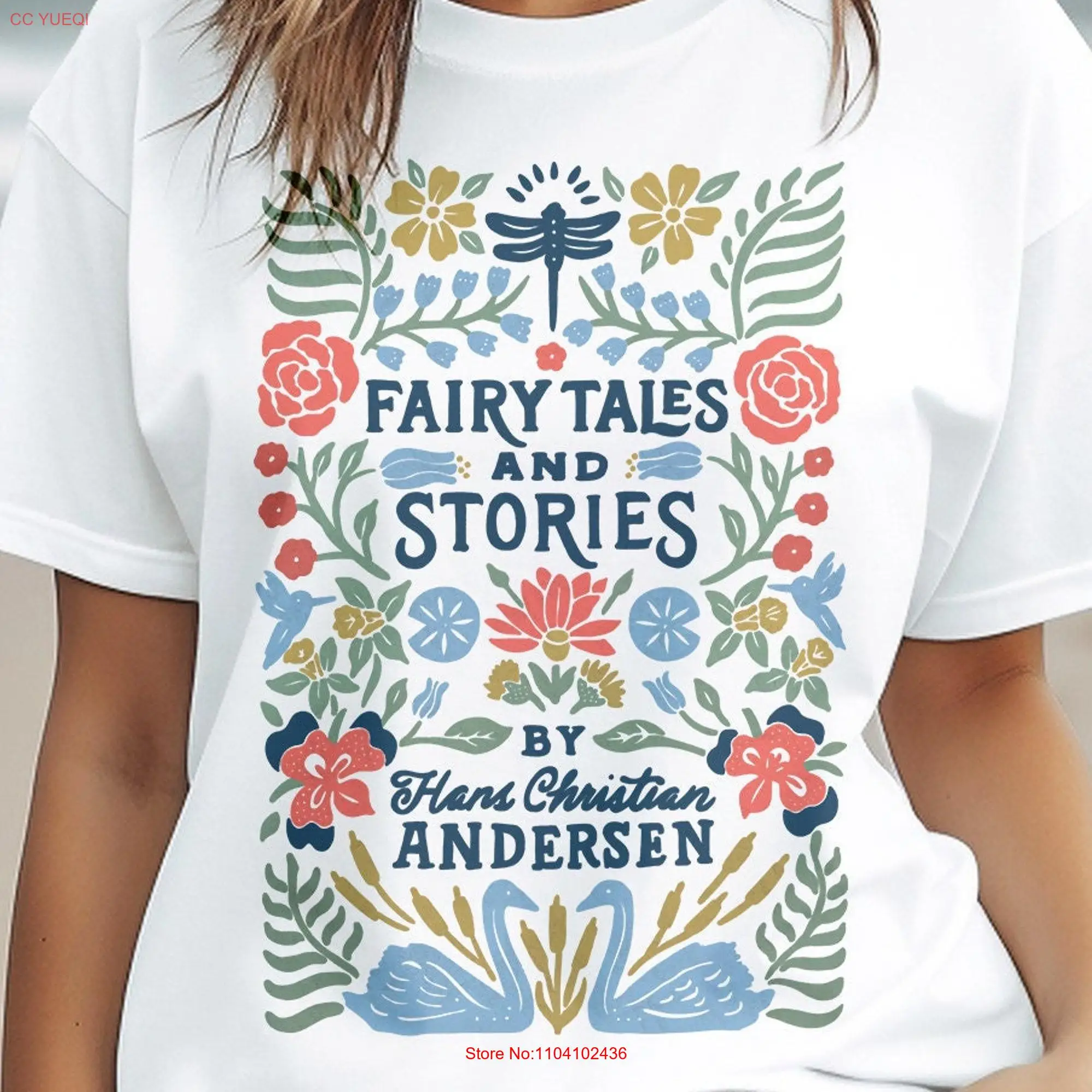 Fairy Tale T Shirt Cottage Core Book Lover Reading Love Teacher Vintage Cottagecore long or short sleeves